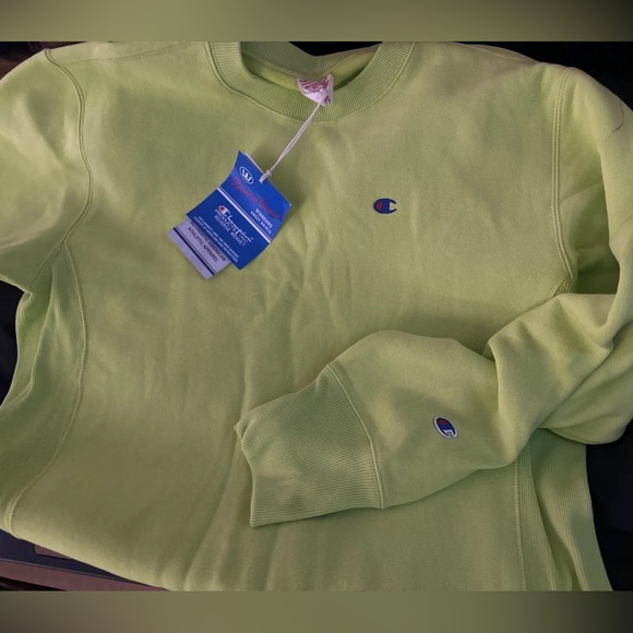 vintage champion reverse weave green Confection Crew Neck Pullover